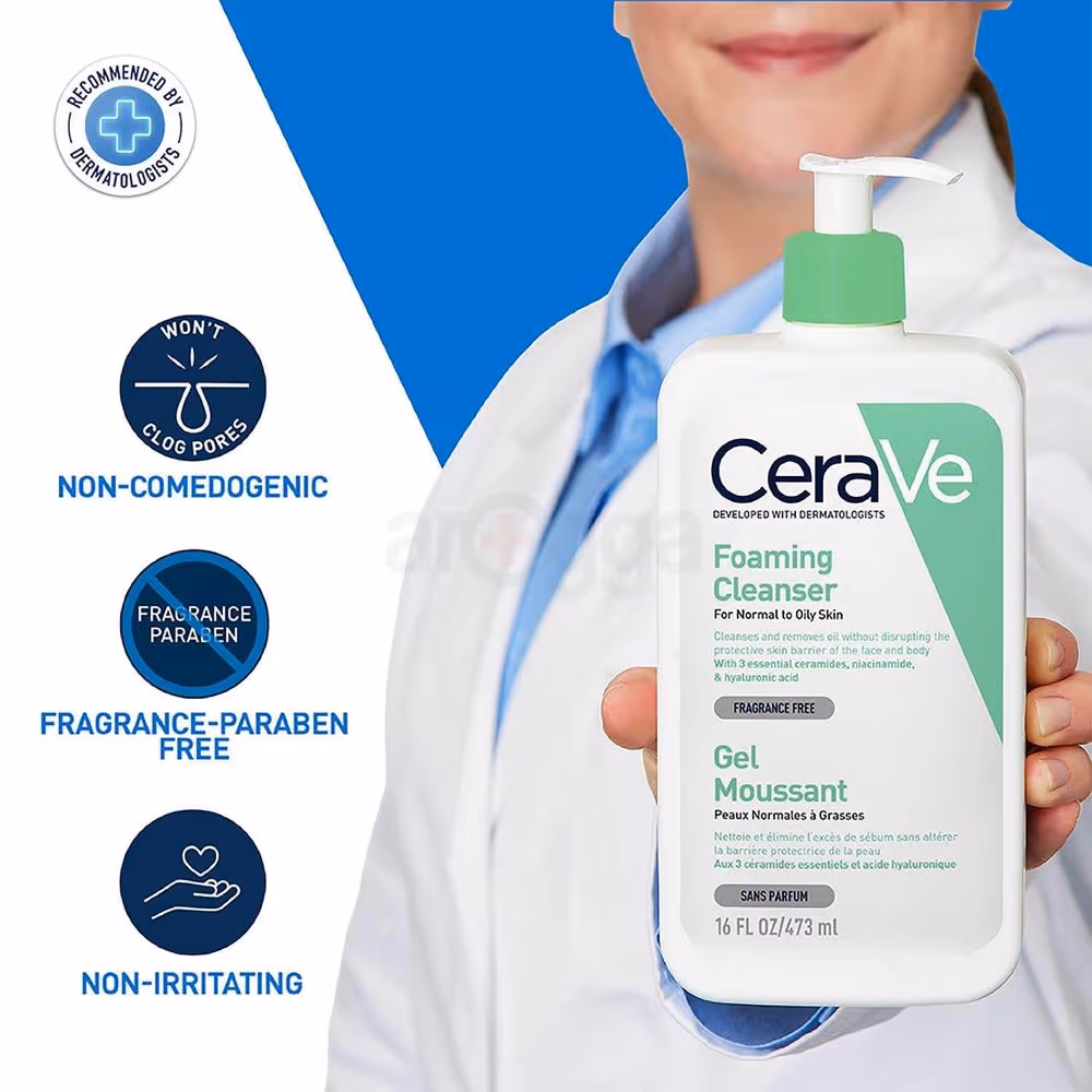 Cerave Foaming Facial Cleanser For Normal to Oily Skin